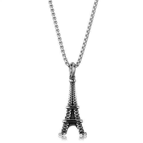 TK1990 - High polished (no plating) Stainless Steel Necklace with No Stone