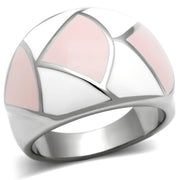 TK508 - High polished (no plating) Stainless Steel Ring with Epoxy  in Multi Color