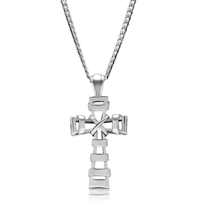 TK555 - High polished (no plating) Stainless Steel Necklace with No Stone