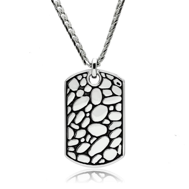 TK556 - High polished (no plating) Stainless Steel Necklace with No Stone